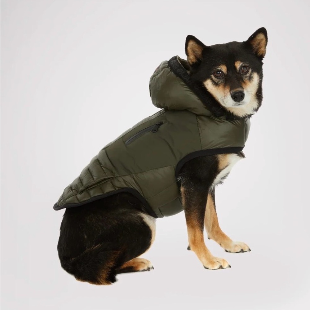 Pajar 'Eddie' Dog Puffer Coat Olive Green Hooded XXL.